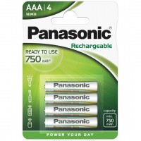 PANASONIC P03P R2U AAA 750 mAh įkraunamos baterijos 4 vnt.